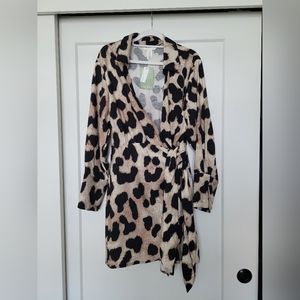 Animal Print Wrap Dress H&M- Size M